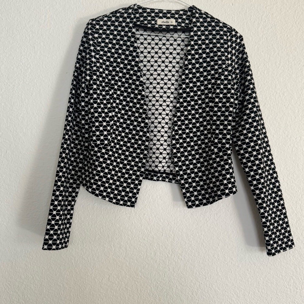 2Bella Black and White Spring Jacket Size S - Picture 8 of 12